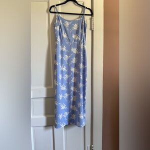 Never worn Abercrombie & Fitch Light Blue Floral Dress